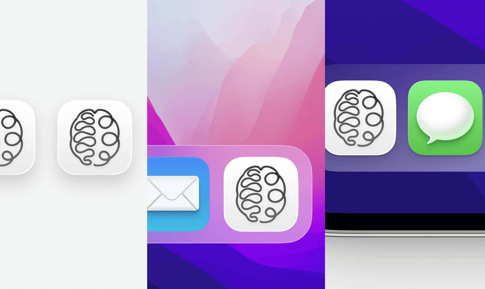 Neurodesign Coach brain mark as app icons